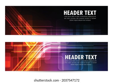 Strong character dispersion effect light trails banner