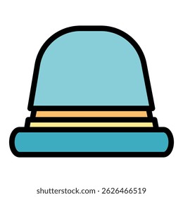 Strong coffee capsule icon. Outline strong coffee capsule vector icon color flat isolated