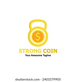 Strong Coin Logo, very suitable for your brand or business logo that focuses on finance, trading, and the like