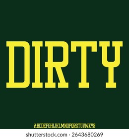 Strong condensed display font vector with rough effect