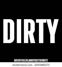 Strong condensed display font vector with rough effect