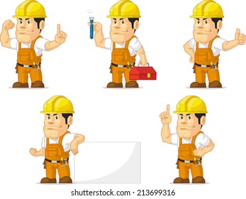 Strong Construction Worker Mascot 5