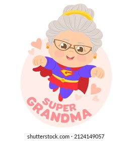 La abuela fuerte y genial tiene superpoderes.