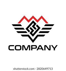 Strong corporate identity featuring flight and altitude symbols for transport.