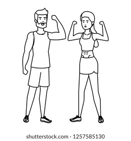 strong couple lifting weight