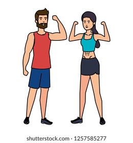 strong couple lifting weight