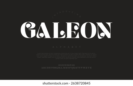 Strong and decorative serif font with bold curves and vintage flair, great for logos and poster titles