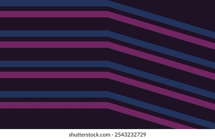 Linhas diagonais fortes e cores roxas e azuis contrastantes criam um olhar moderno, ideal para pôsteres ou papel de parede