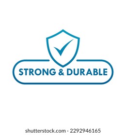 Strong and durable design logo template illustration