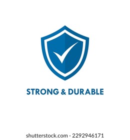 Strong and durable design logo template illustration