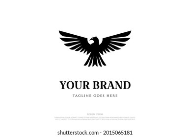 Strong Eagle Falcon Hawk Vow Kite Phoenix Logo Design Vector