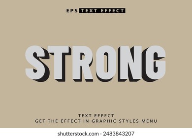 Strong editable text effect 3d text mockup, editable text effect, 3d text mockup, 3d test effect, 3d font,