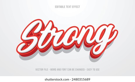 Strong editable text effect, editable text style