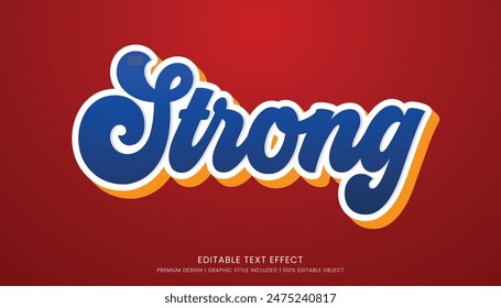 strong editable text effect vector design for champion ship and community club logo