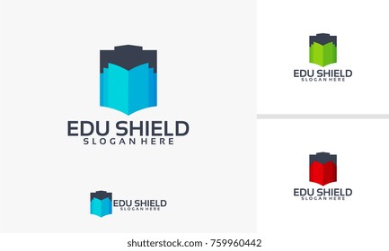Strong Education logo, Education Shield  logo designs vector