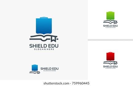 Strong Education logo, Education Shield  logo designs vector