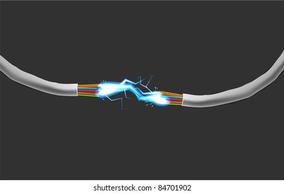 Strong Electric Connection. Vector illustration