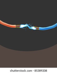 Strong Electric Connection. Vector illustration