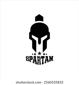 strong and elegant spartan helmet logo
