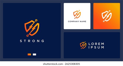 Strong energy with shield logo