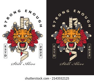 strong enough vector illustration, perfect for print on t shirt 