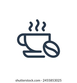 Strong Espresso Coffee Brew Icon Illustration