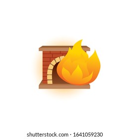 Strong fire in the fireplace. Cause of the fire.