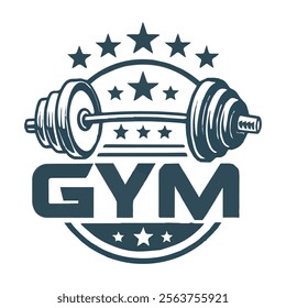 Strong Fitness Gym Logo with Weightlifter Silhouette
