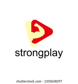 Strong fitness video logo template