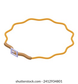 Strong flea collar icon isometric vector. Pet leash tail. Adult care