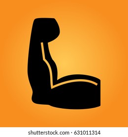 Strong flex arm icon.Biceps icon