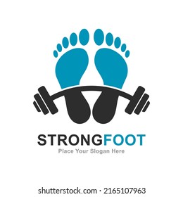 Strong Foot Logo Vector Design. Suitable For Business, Sport, And Spa