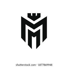 Strong Geometric Letter M logo template.M logo design.