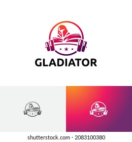 Strong Gladiator Knight Spartan Warrior Gym Sport Fitness Logo