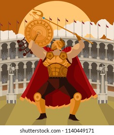 strong gladiator warrior