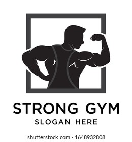 strong gym logo vector design