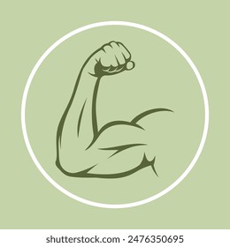 Strong hand icon colorful background abstract trendy vector illustration design