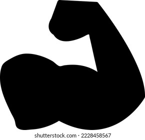 Strong hand line icon. Simple outline style. Muscle, arm, bicep, power, protein, man, strength, flex, human body concept.