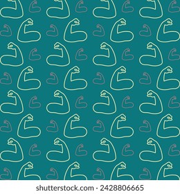 Starke Hand trendy Wiederholungsmuster Schöne Vektor-Illustration blauer Hintergrund