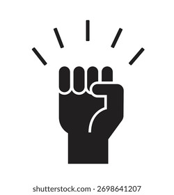 Starke Hand-Up-Vektorgrafik