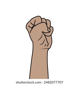 Strong hand vector illustration. hand icon.
