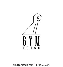 STRONG HANDS AND HOUSES BECOME A LOGO FOR A FITNESS PLACE