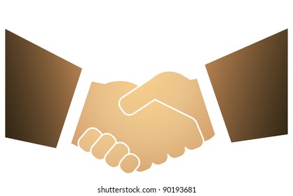 strong handshake mans in business suits isolated