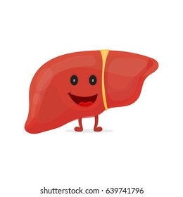 Strong Happy Healthy Liver Character Vector Stock Vector (Royalty Free ...