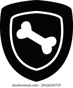 Strong healthy bones icon. Bone protection sign. Bones strength symbol. flat style.