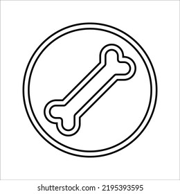 Strong healthy bones icon. Human health medical pictogram. Outline sign useful for packaging web graphic design. Medicine, healthcare concept. Editable vector illustration isolated on white background