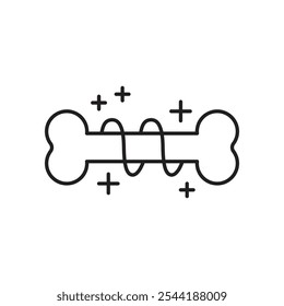 Ícone de bones saudáveis forte. ícone de vetor isolado.
