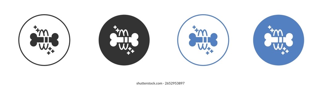 Forte ícone de bones saudáveis logo designs gráficos