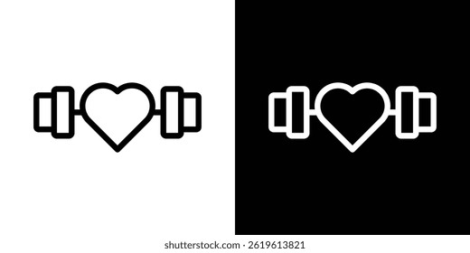 Strong heart icon Vector symbol in trendy flat style
