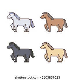 strong horse icon pixel art